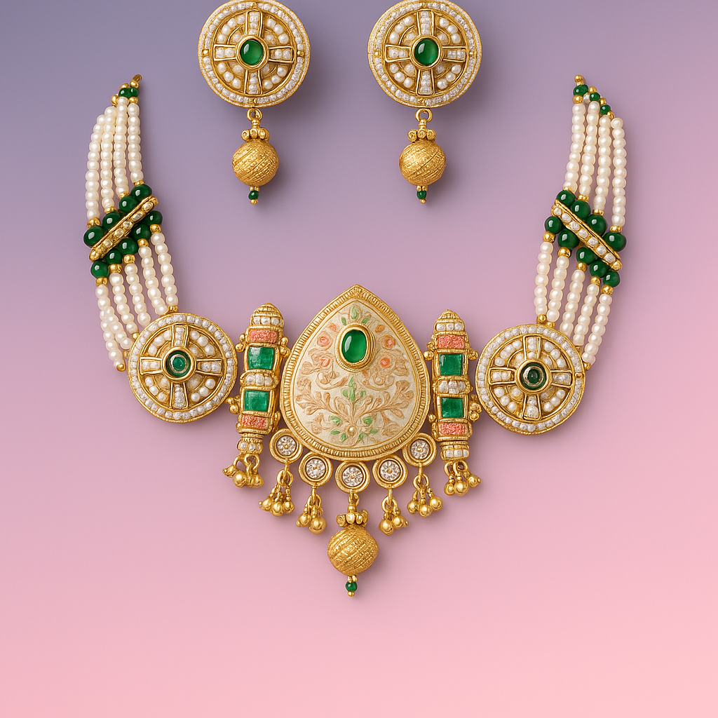 Royal Emerald Pearl Heritage Set