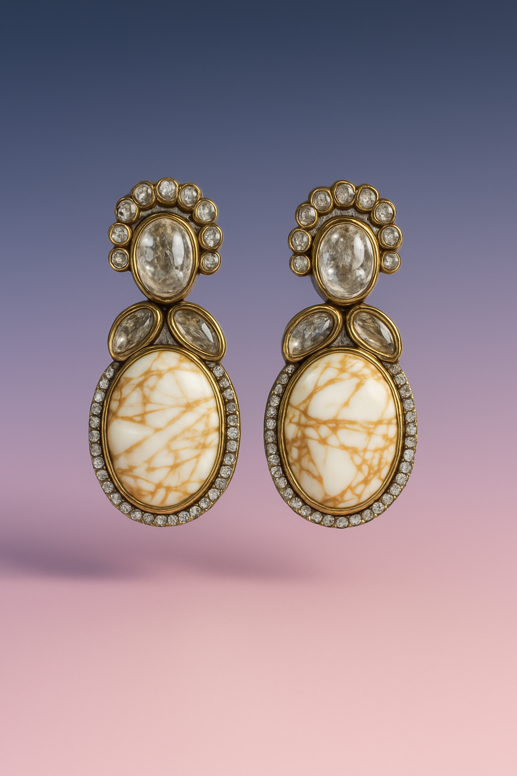 Marble Luxe Drop Earrings