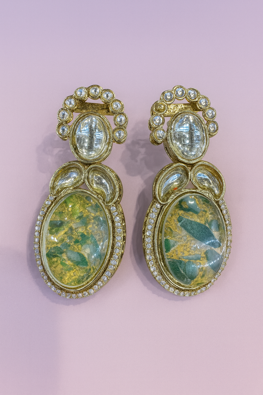 Marble Luxe Drop Earrings