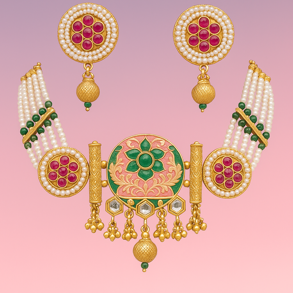 Royal Emerald Pearl Heritage Set