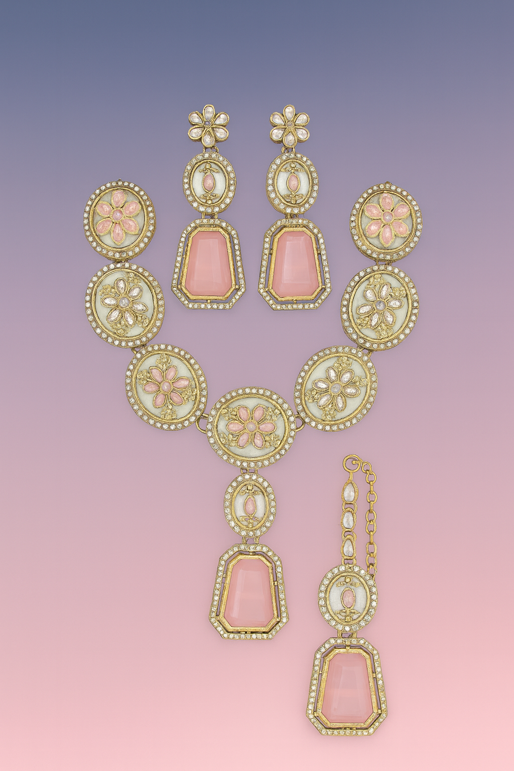 Blush Bloom Kundan Set