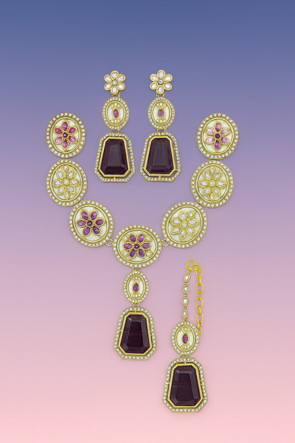 Blush Bloom Kundan Set