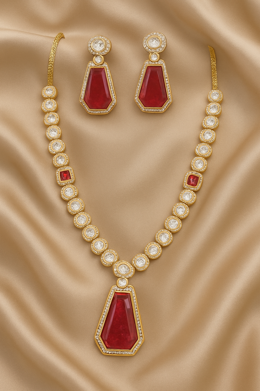 Scarlet Majesty Ruby Necklace Set