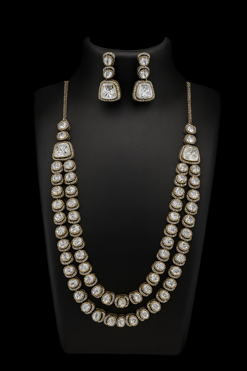 Celestial Spark Double Layer Necklace Set