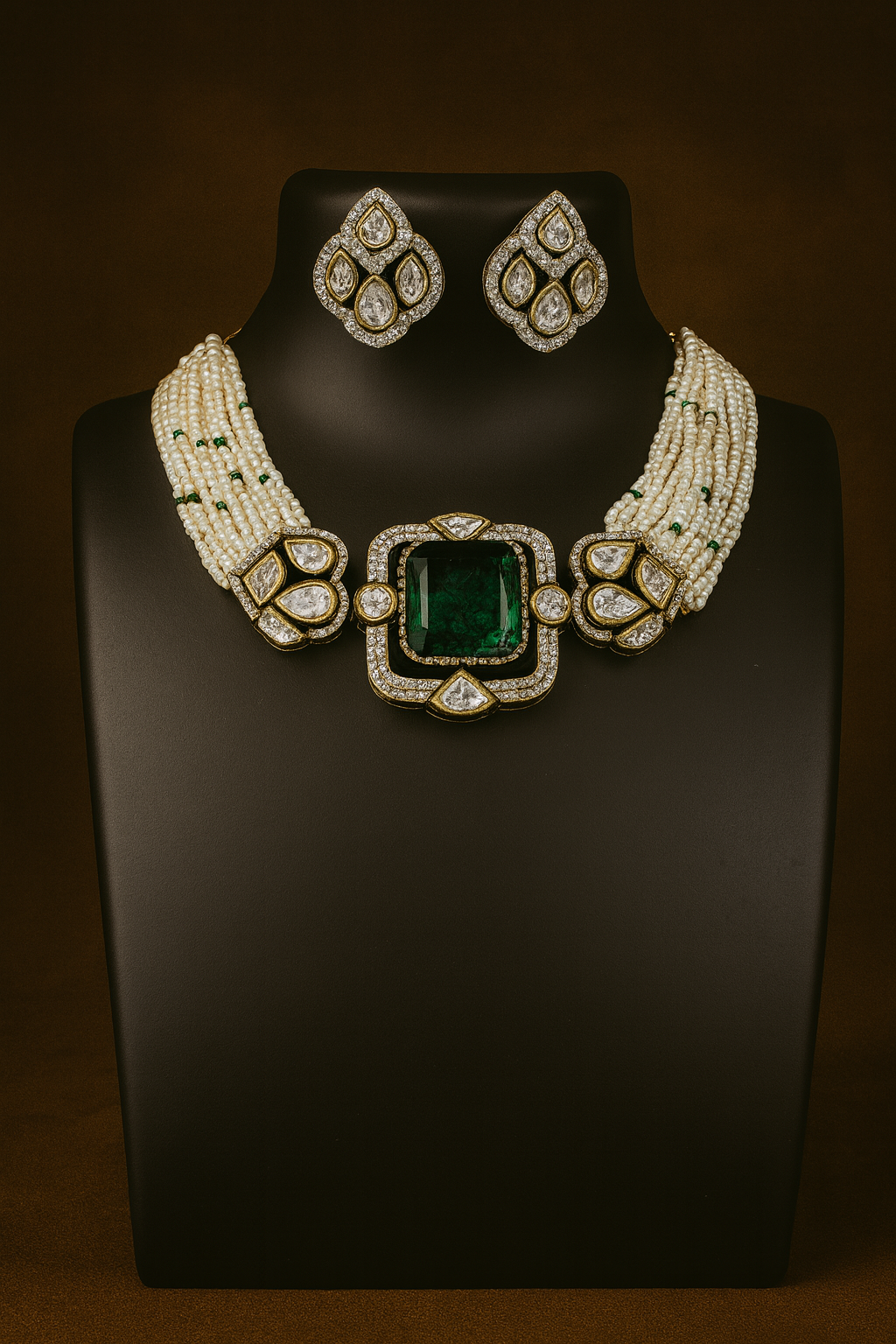 Ivory Grace Kundan Pearl Set