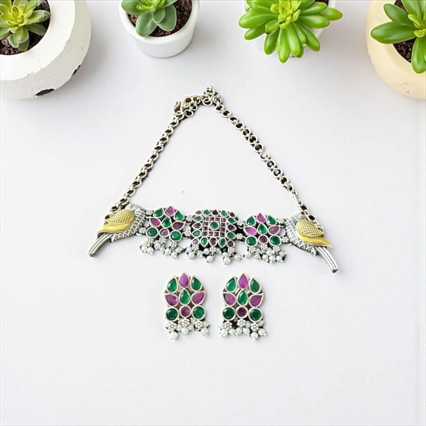 Silver Sparrow Kundan Set ποΈ