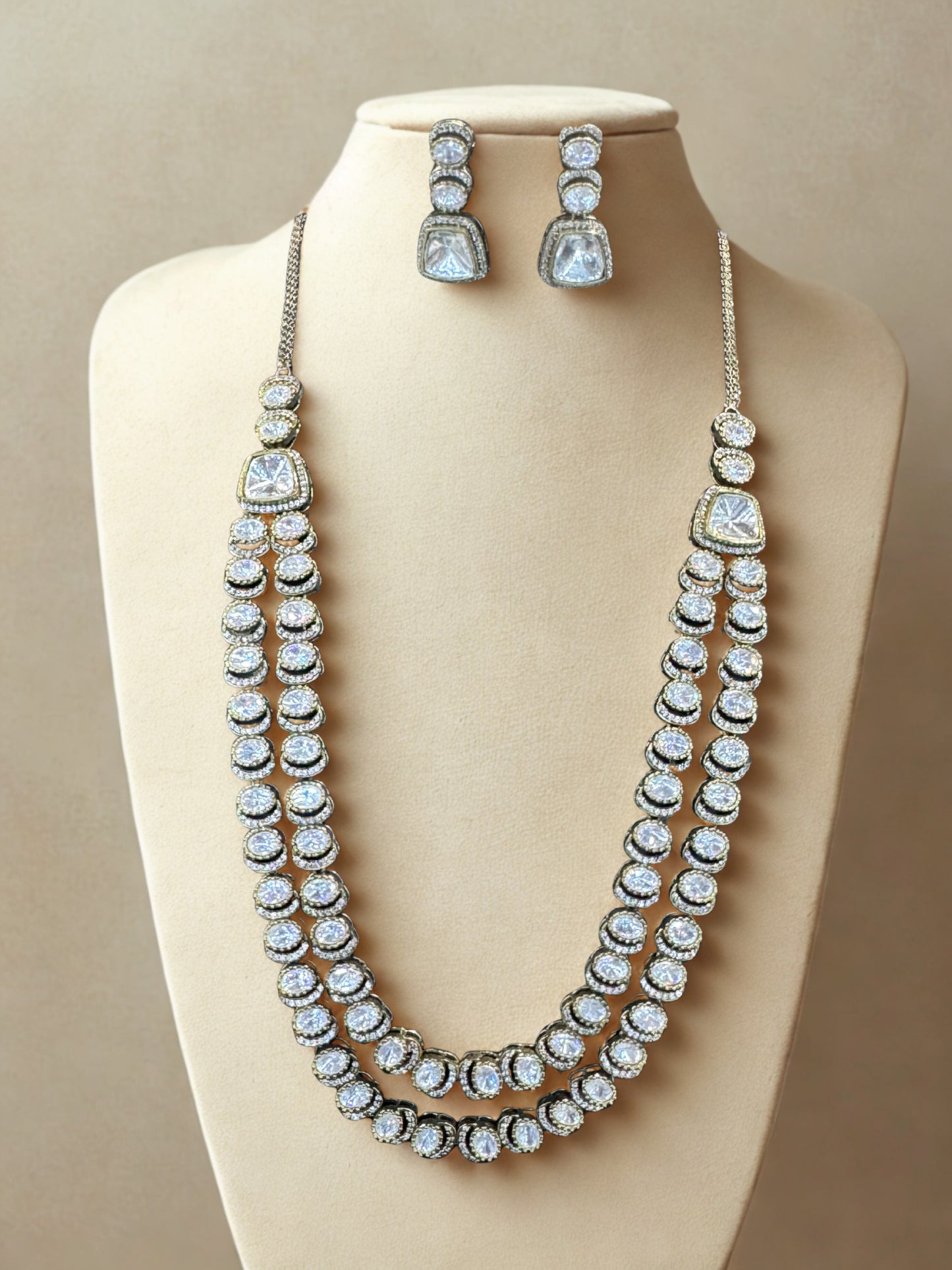 Celestial Spark Double Layer Necklace Set