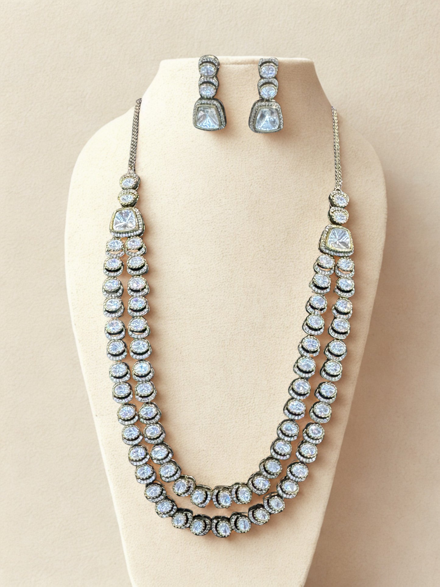 Celestial Spark Double Layer Necklace Set