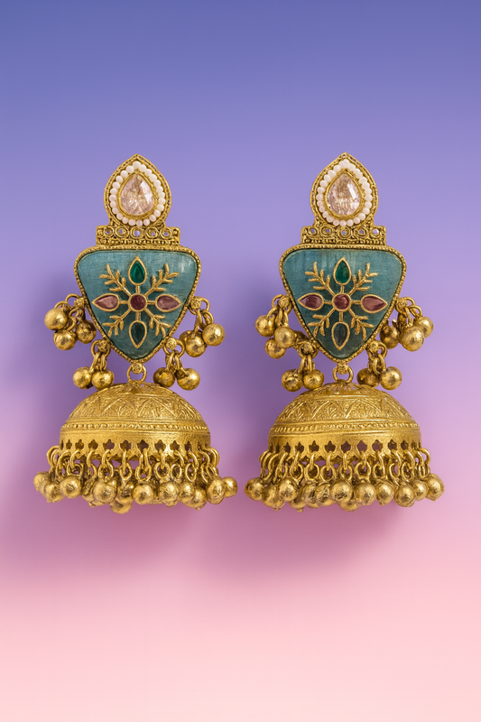 Royal Multigem Heritage Jhumka Earrings