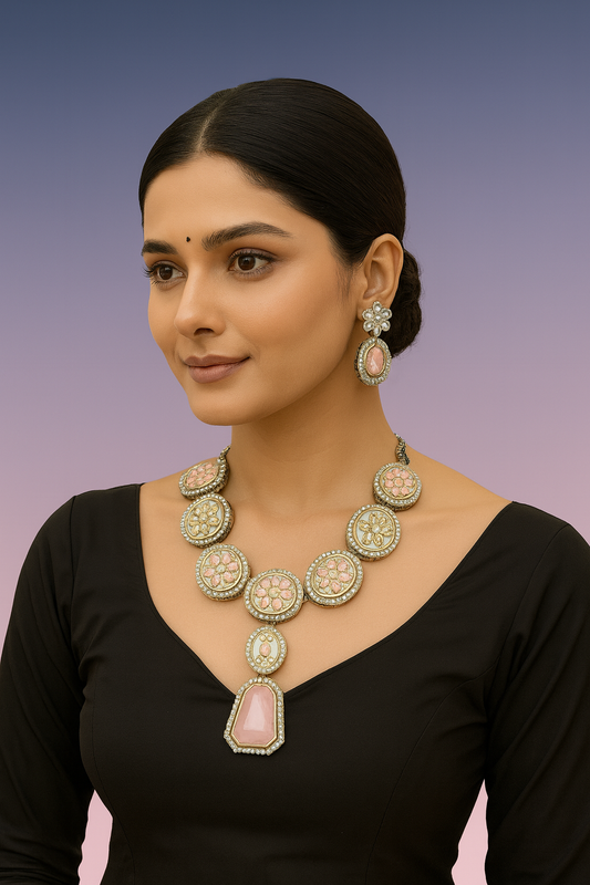 Blush Bloom Kundan Set