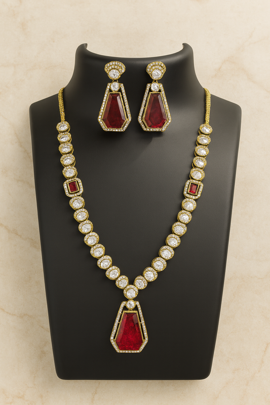 Scarlet Majesty Ruby Necklace Set