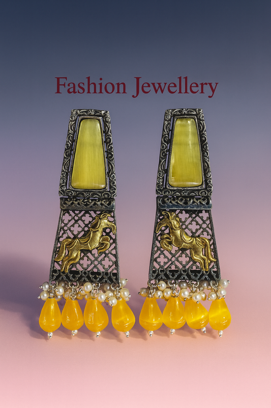 Antique Royal Horse Dangle Earrings