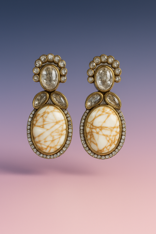 Marble Luxe Drop Earrings