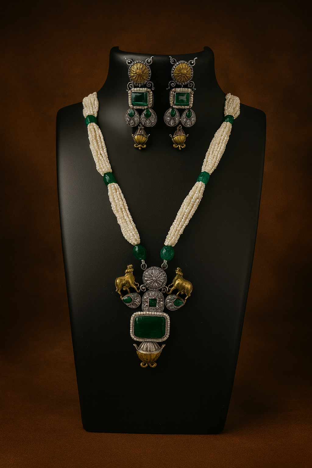 Green Dynasty Necklace Set – conveys grandeur and tradition.