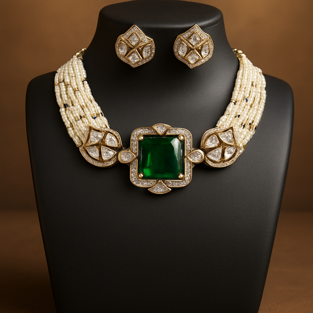 Ivory Grace Kundan Pearl Set
